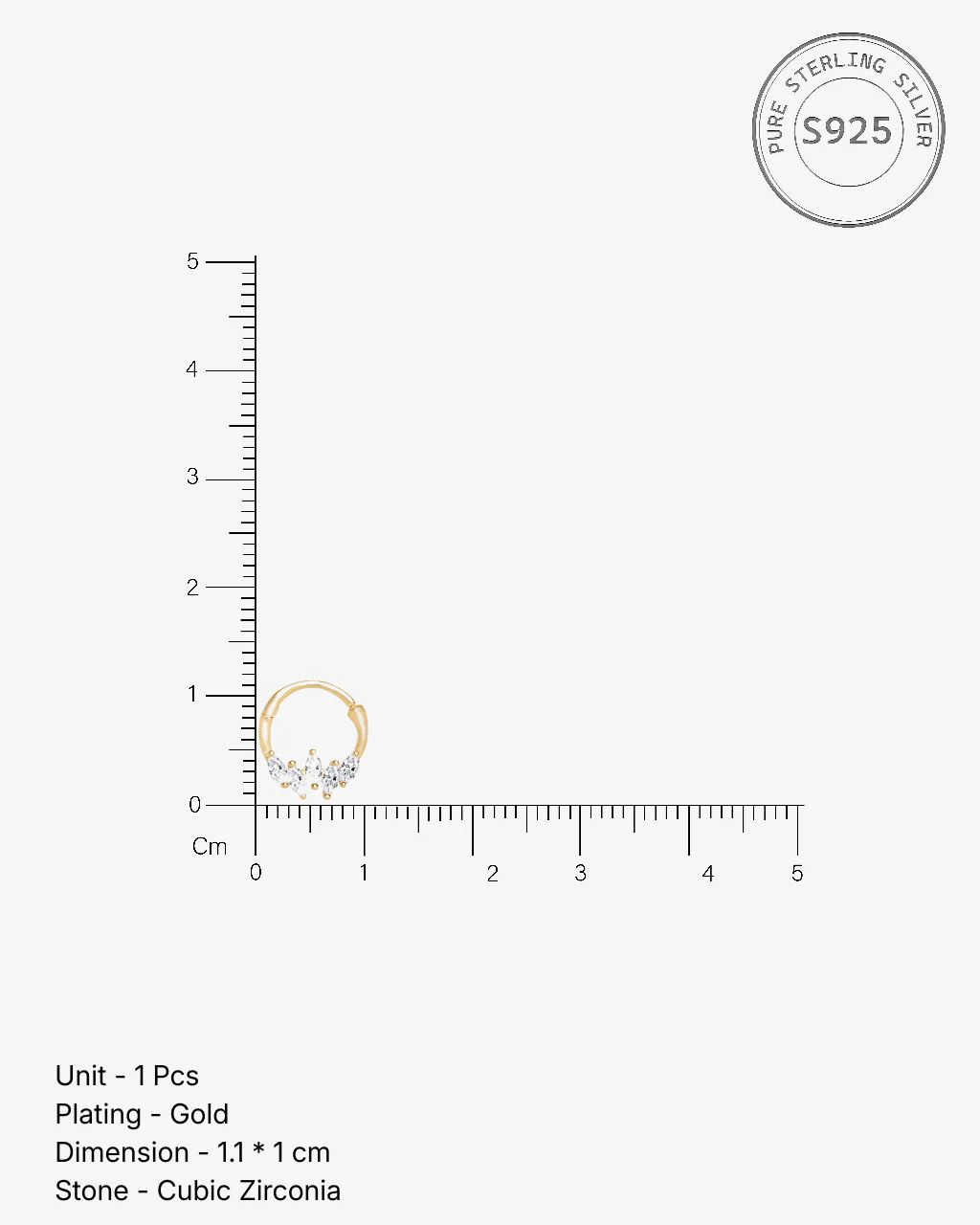 Crown Septum Ring - Image 3