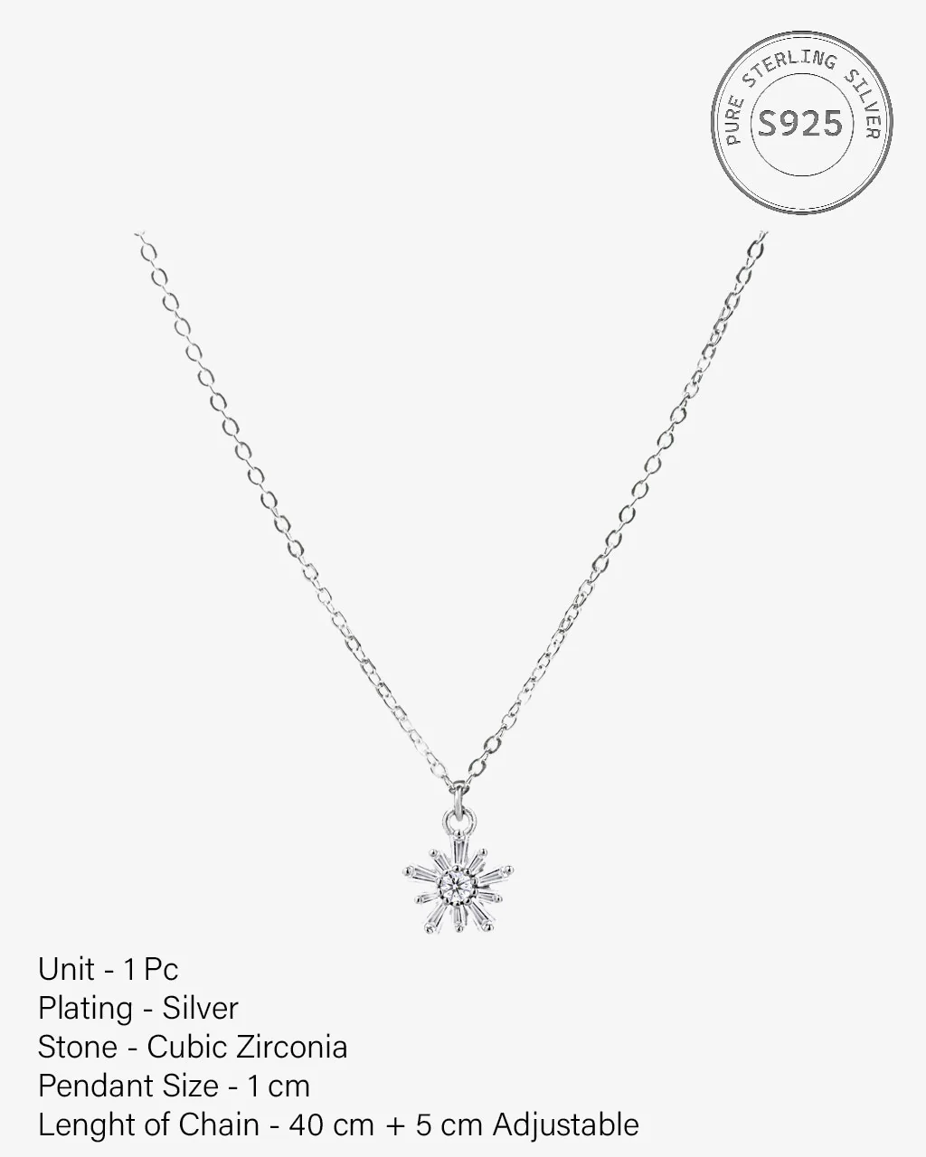 Flaky Silver necklace - Image 2