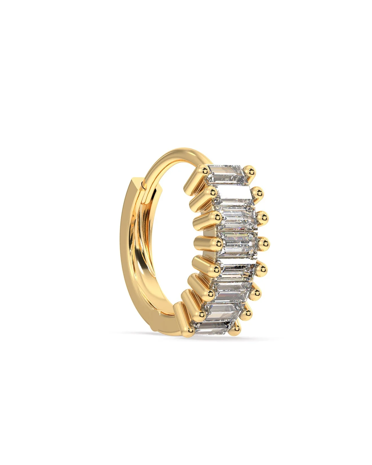 Baguette Hoop Earrings - Image 3