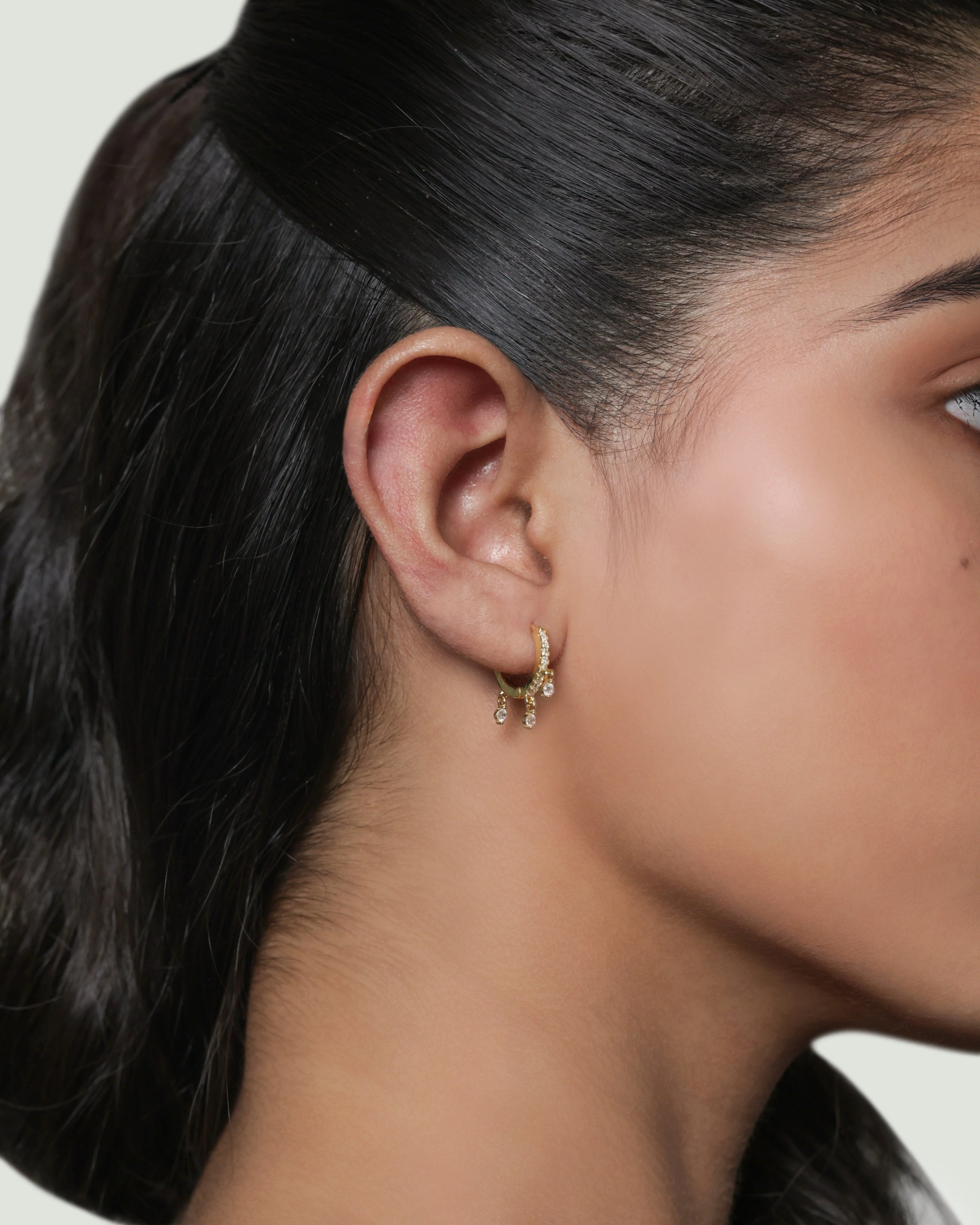 Drop Light Hoop Earrings - Image 4