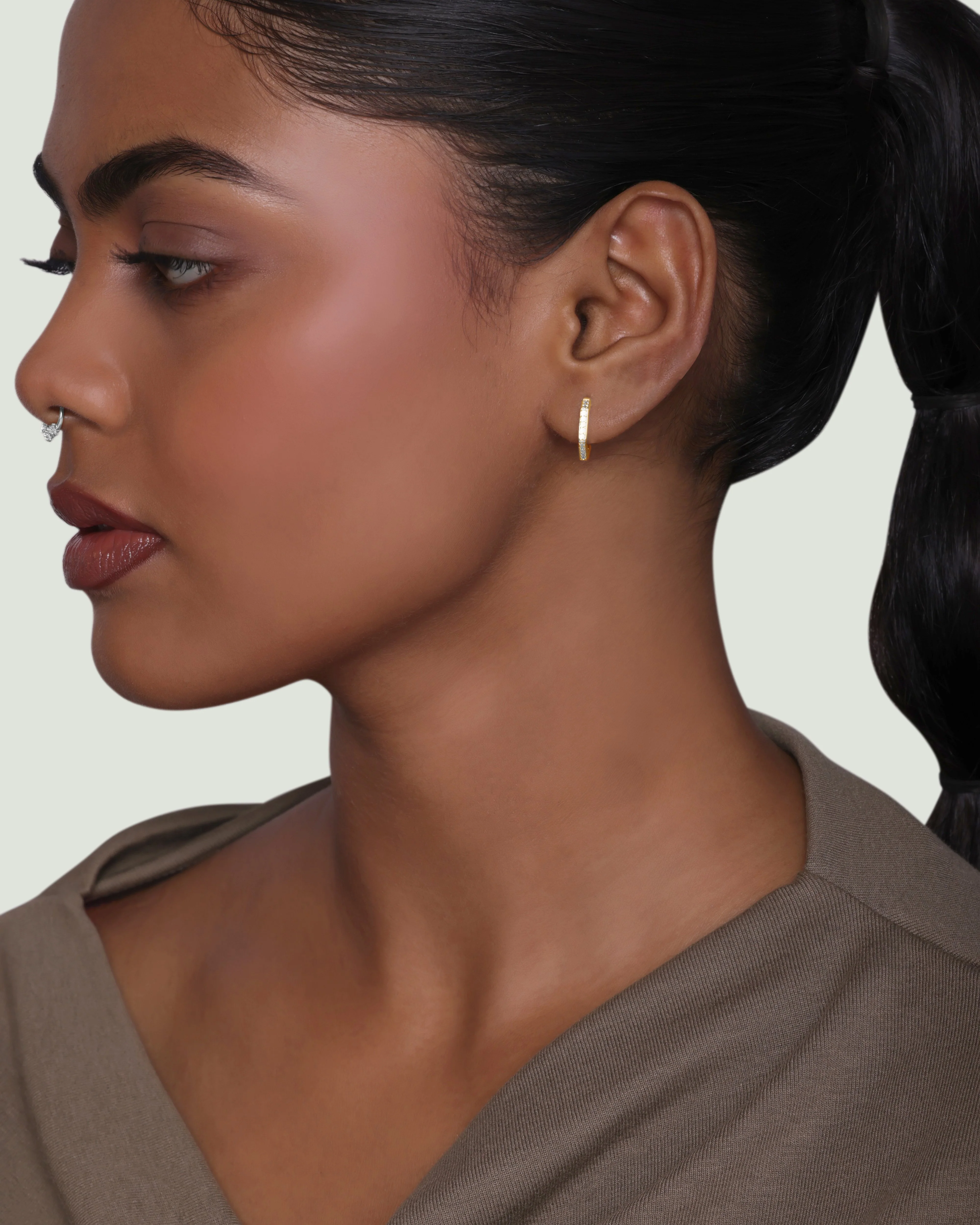Everyday Pave Huggee Hoop Earrings - Image 2