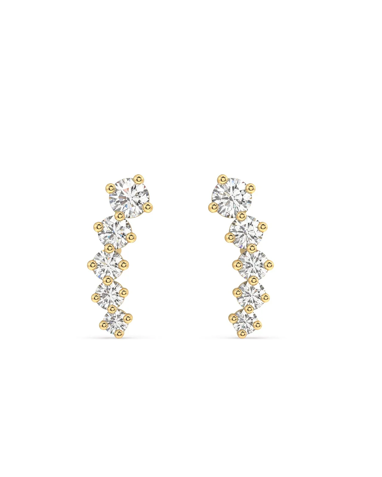 Five Stone Climber Studs Earrings - Image 3