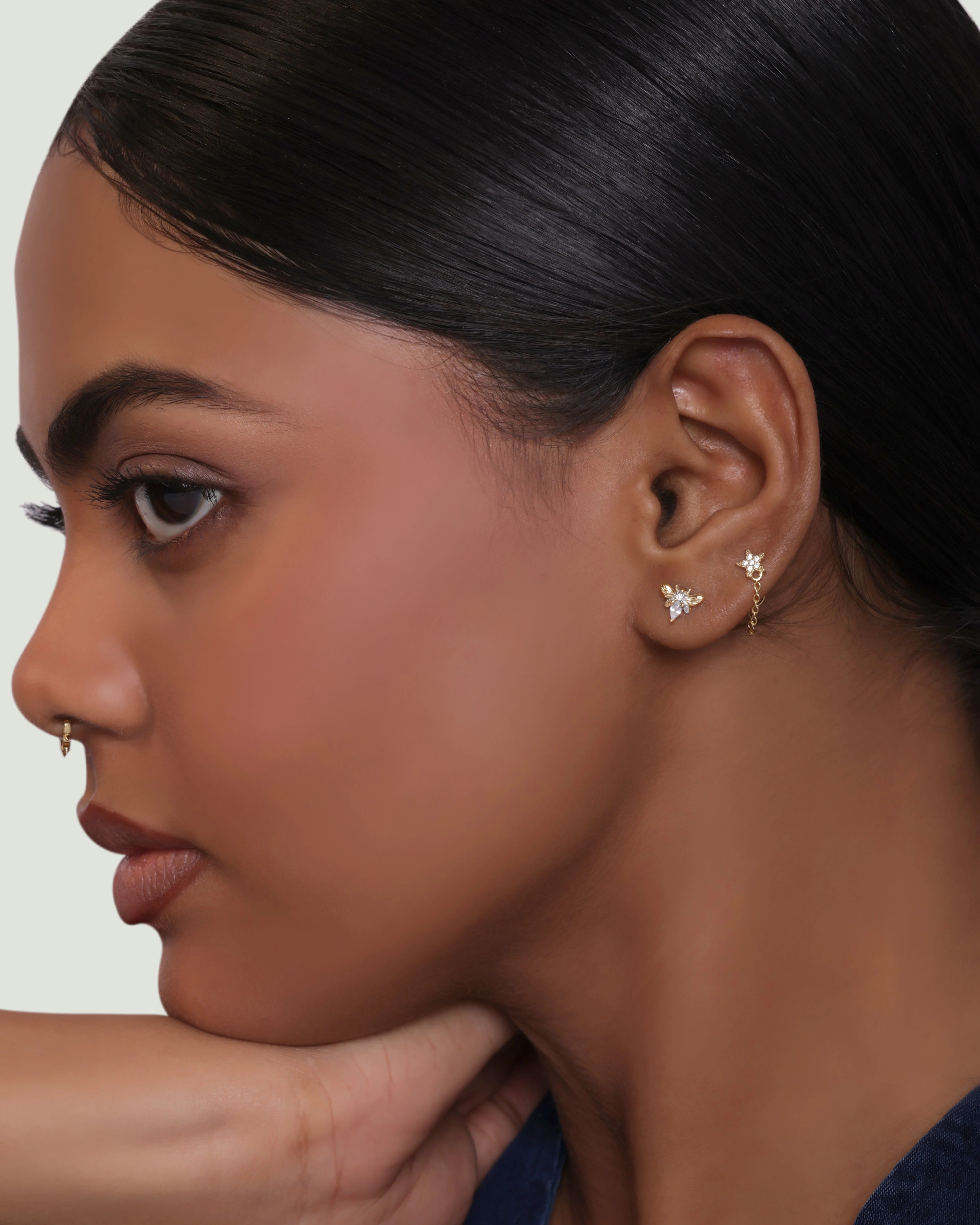 Luxury Bee Stud Earrings - Image 2