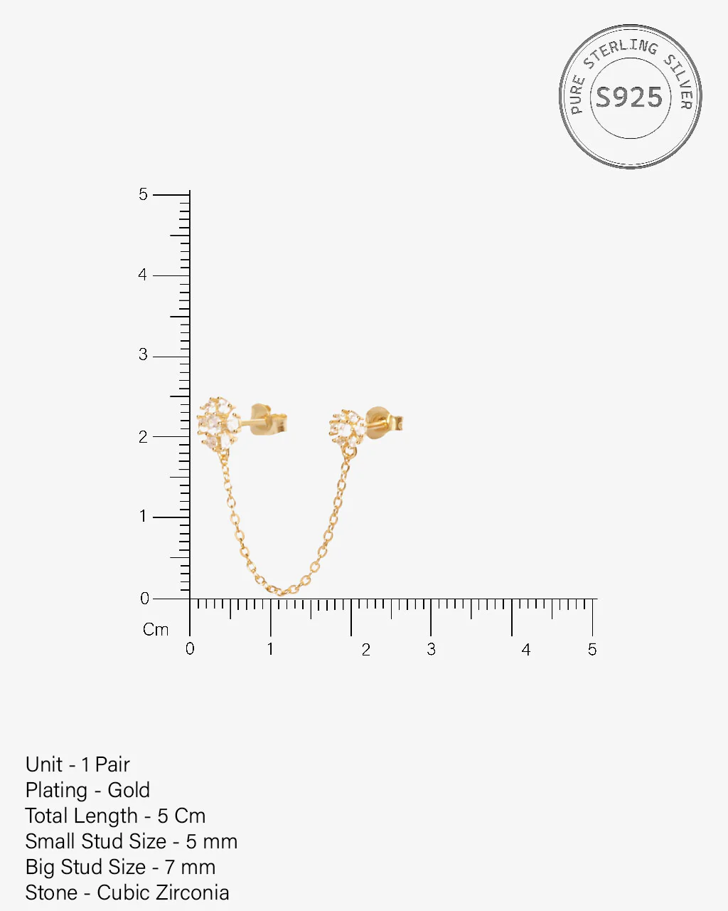Marcella Chain Connector Earrings - Image 5