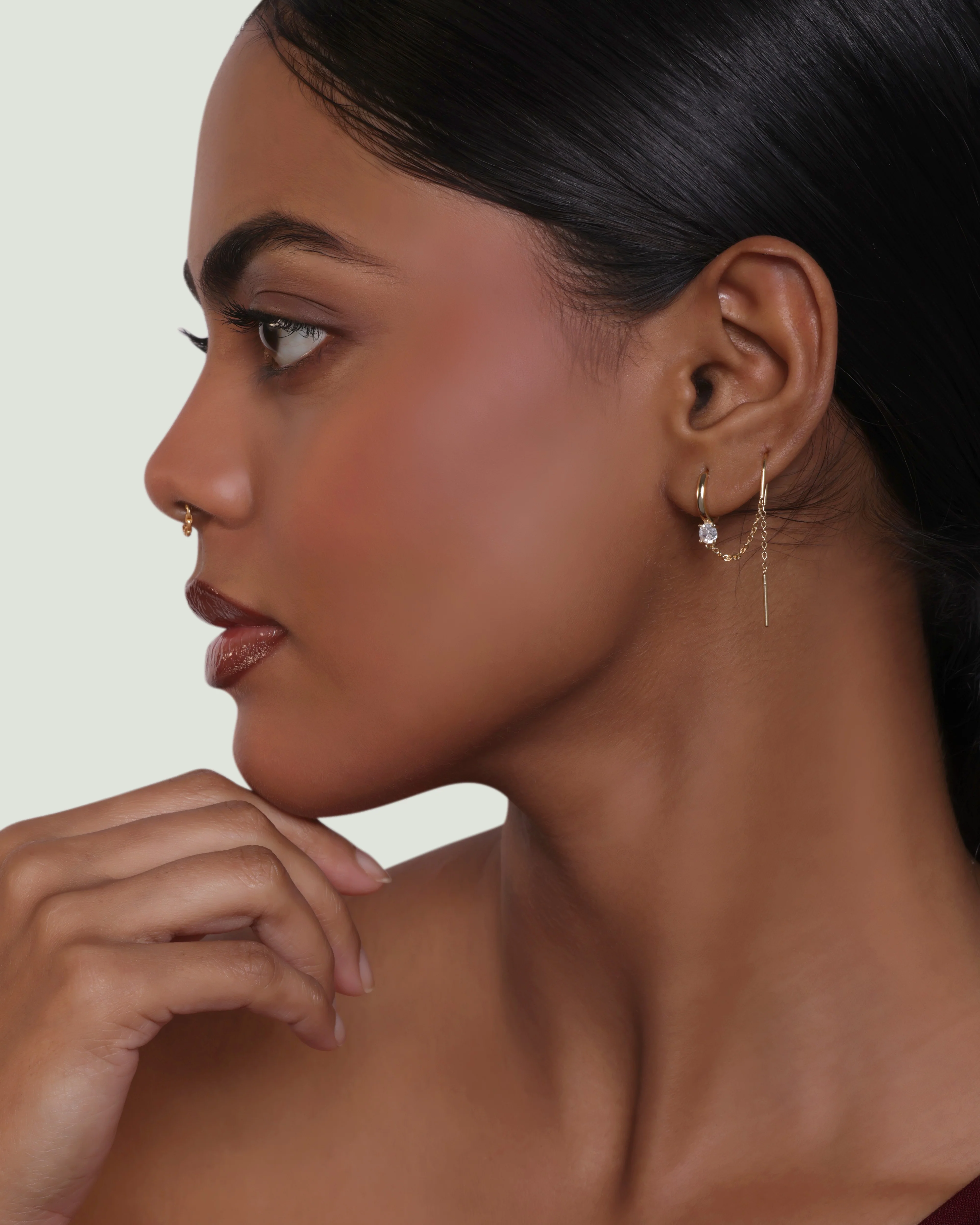 Chashni Sui Dhaga Chain Connector Earrings - Image 2