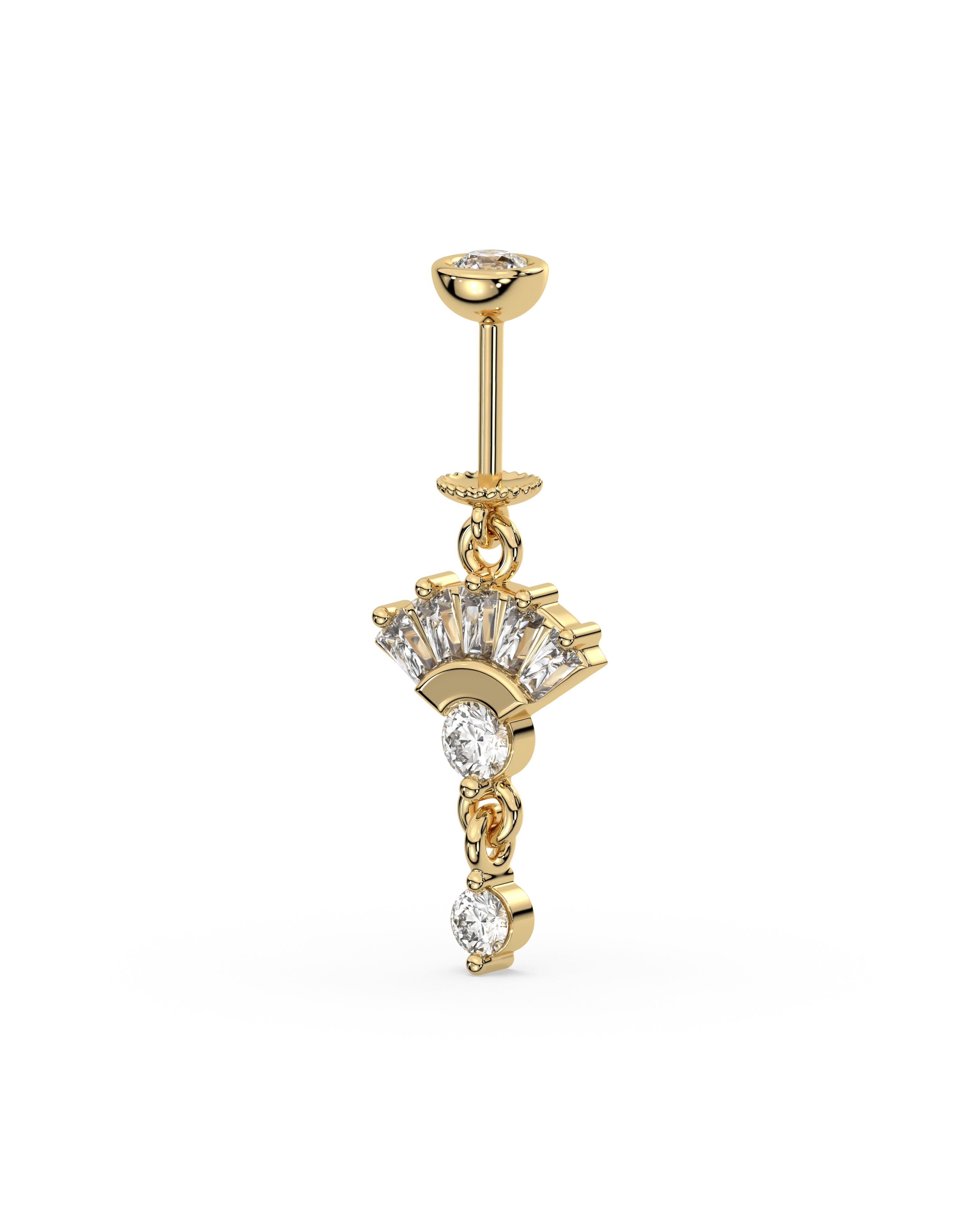 Zirconia Umbrella Helix Hanging Earrings - Image 3