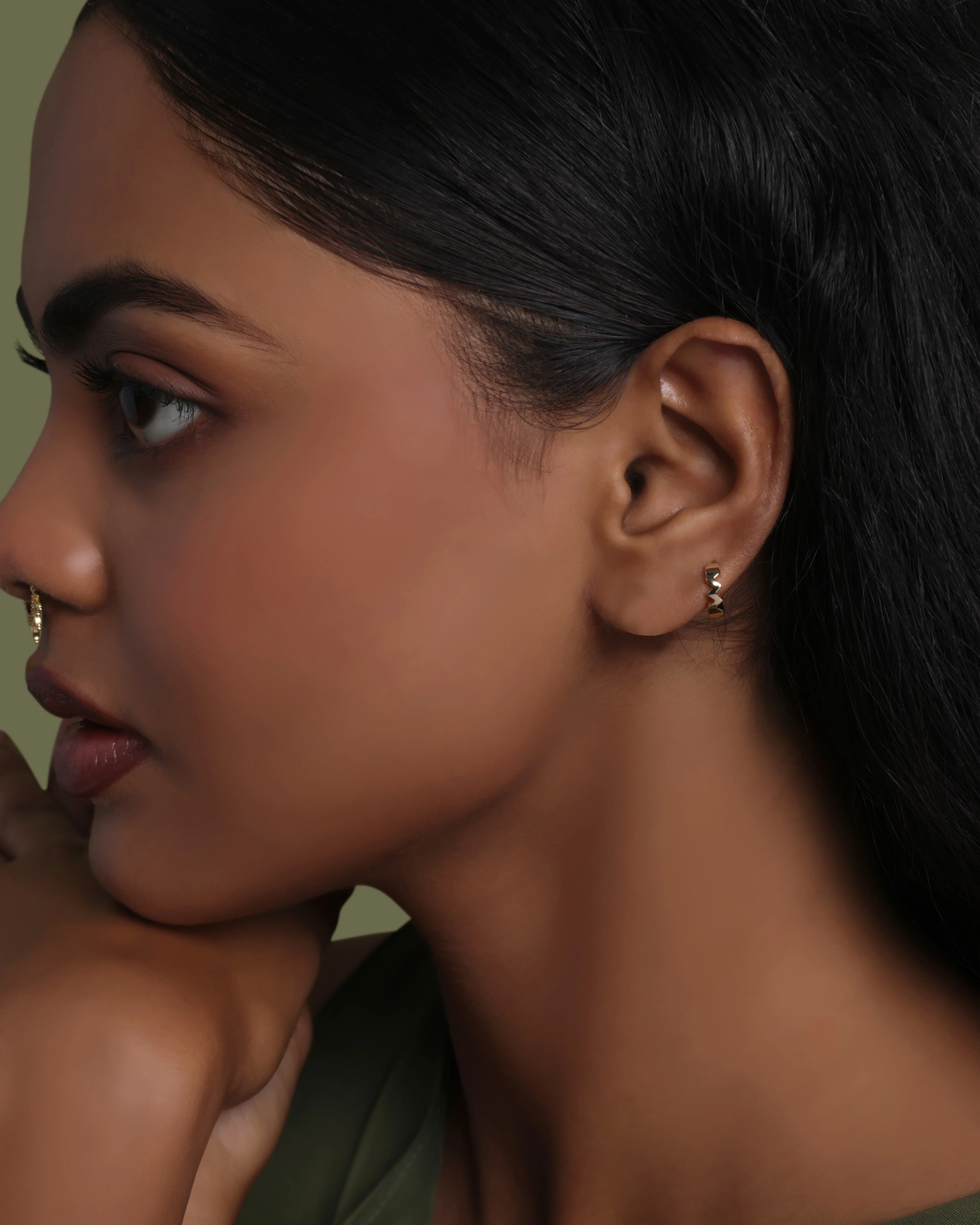 Zigzag Tarang Hoop Earrings - Image 2