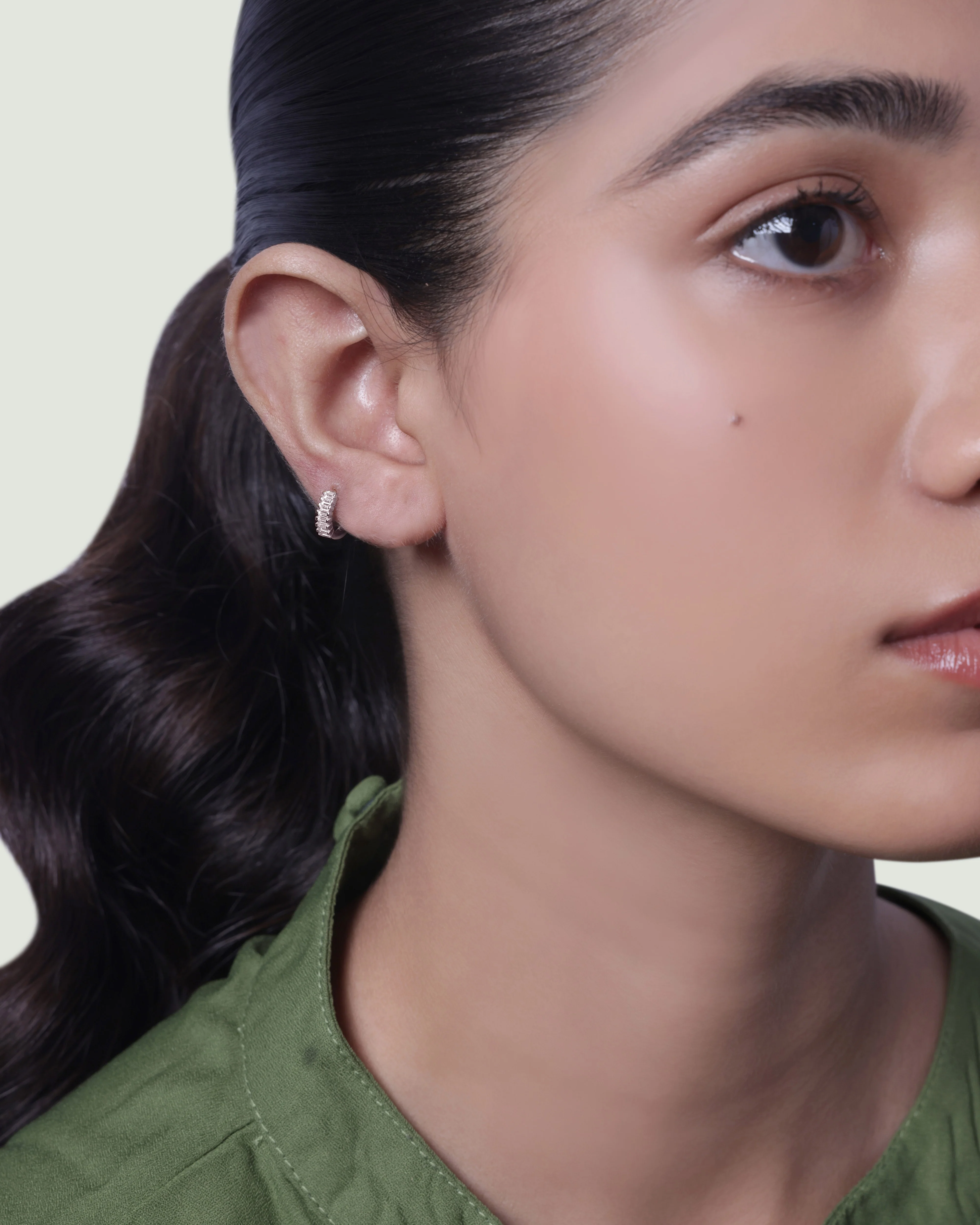 Baguette Hoop Earrings - Image 4