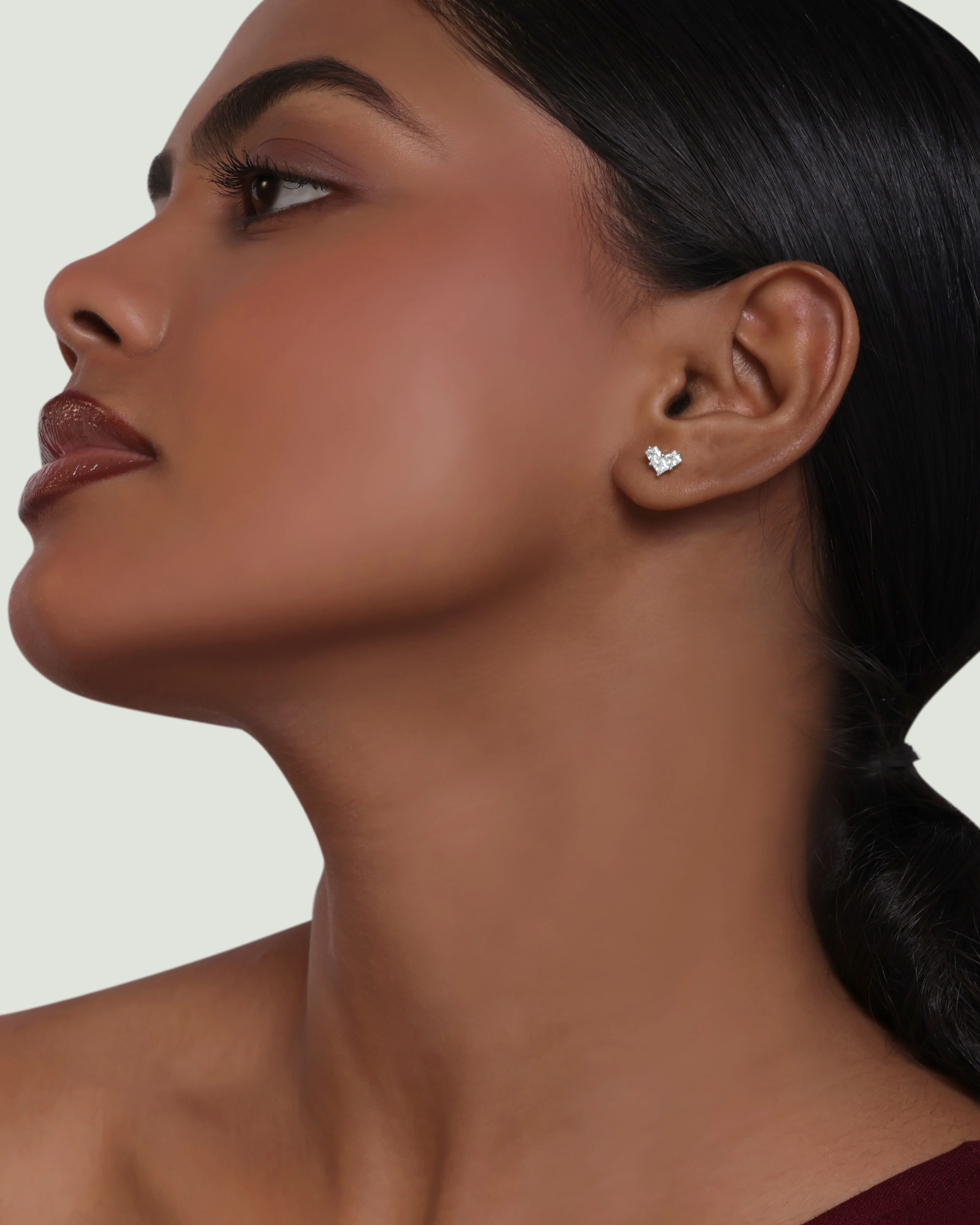 Cupid Flat Back Stud Earrings - Image 2