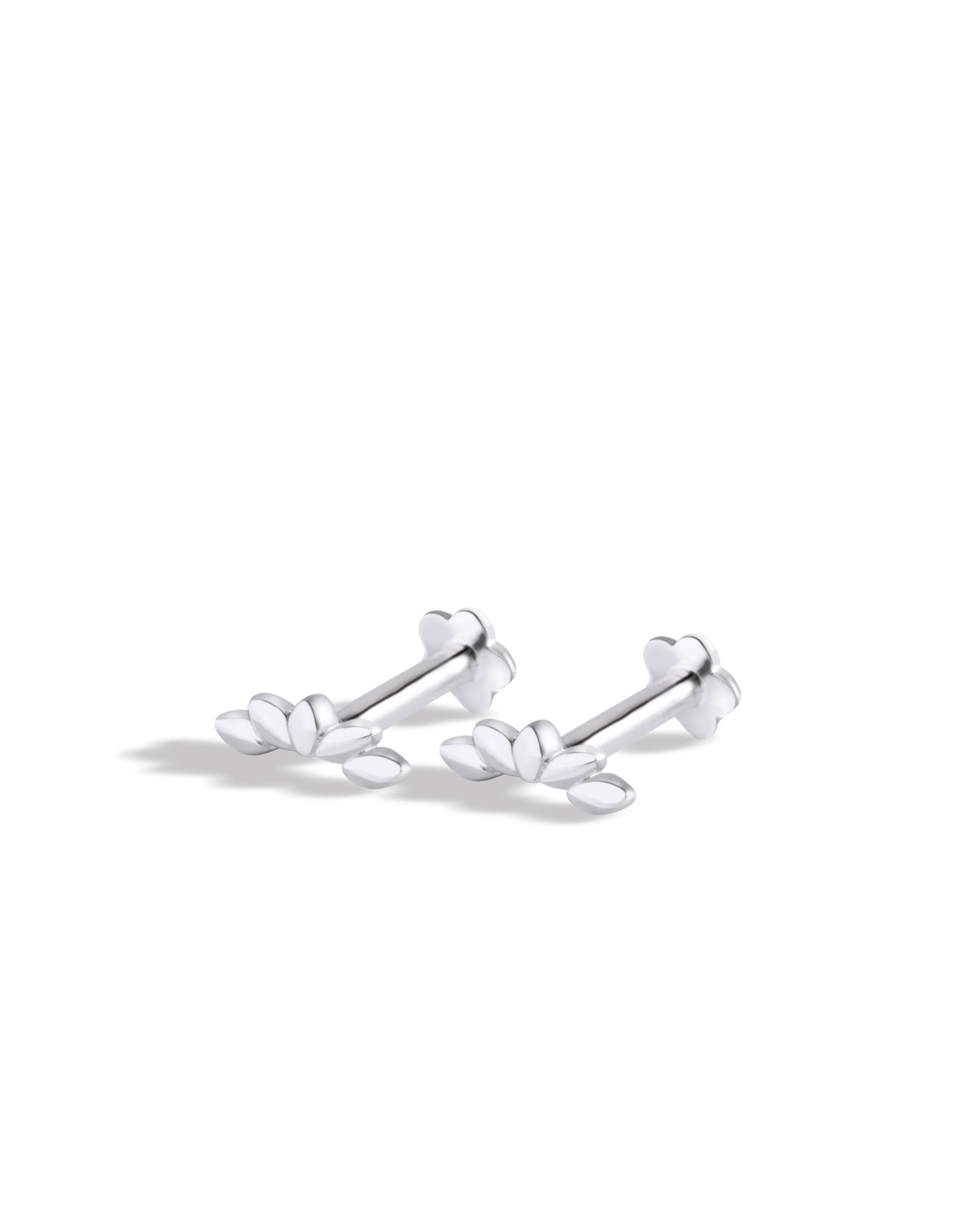 Dainty Climber Flat Back Screw Stud Earrings - Image 3
