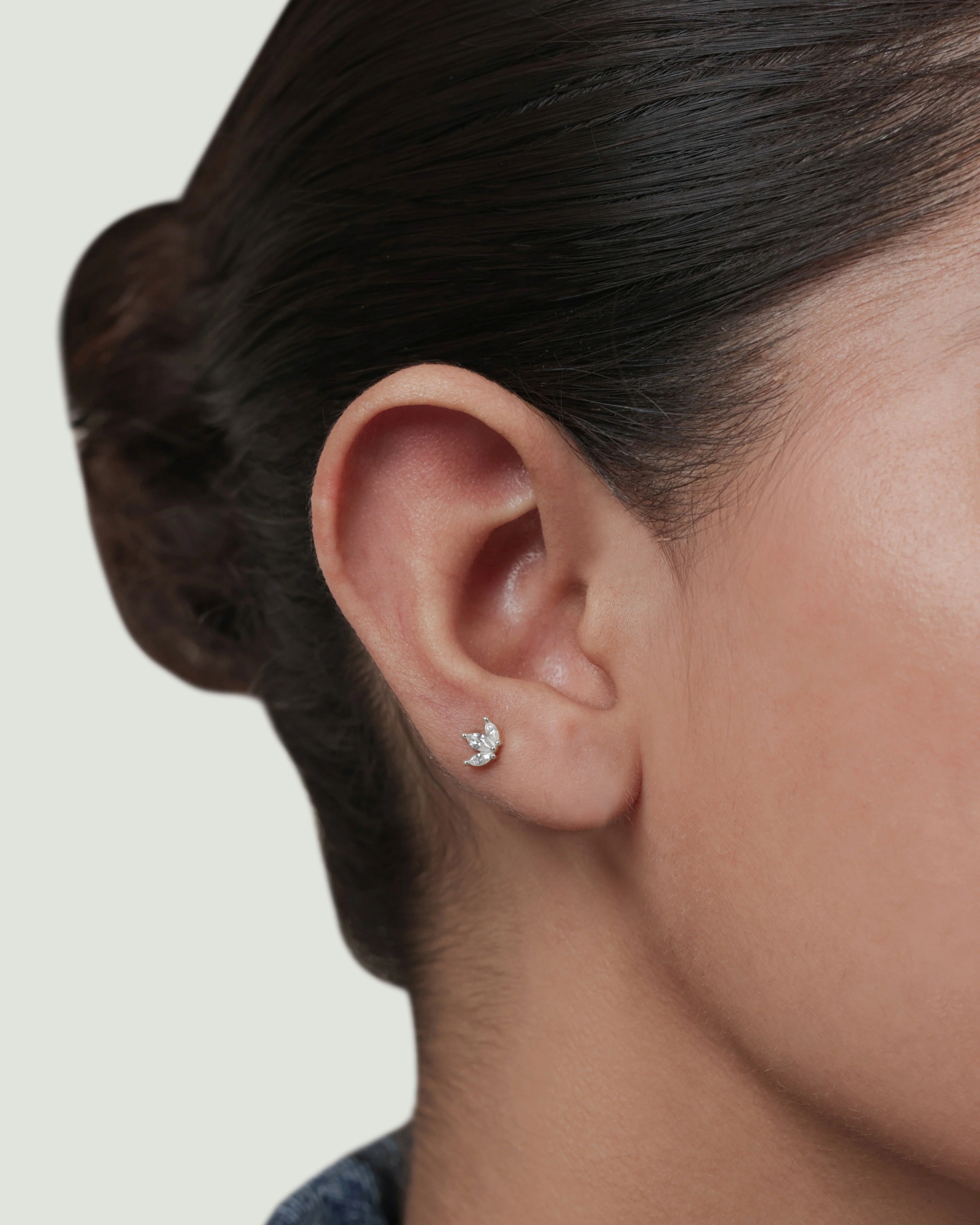 Three Petal Stud Earrings - Image 4