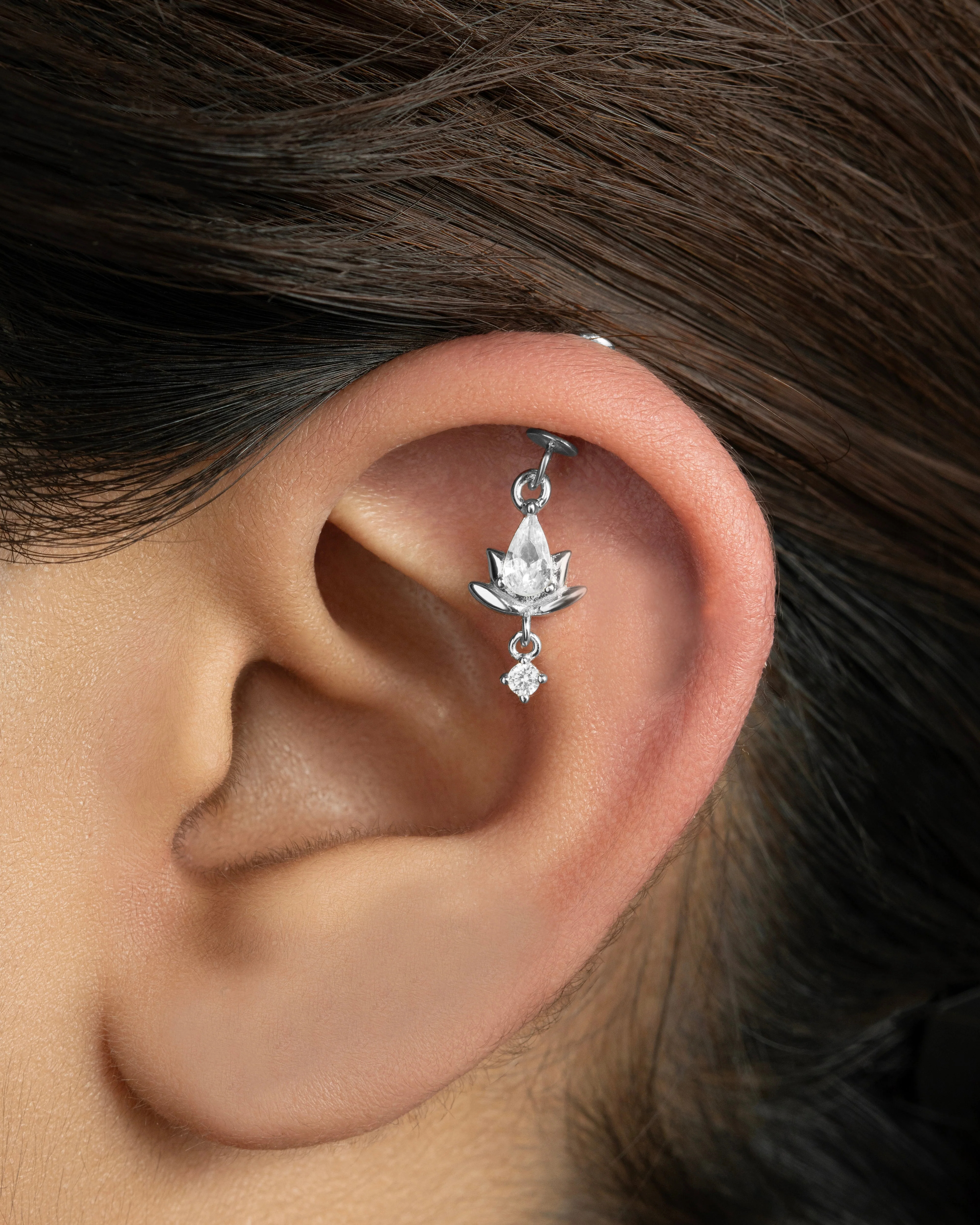 Modern Kamal Helix Hanging Earrings - Image 2