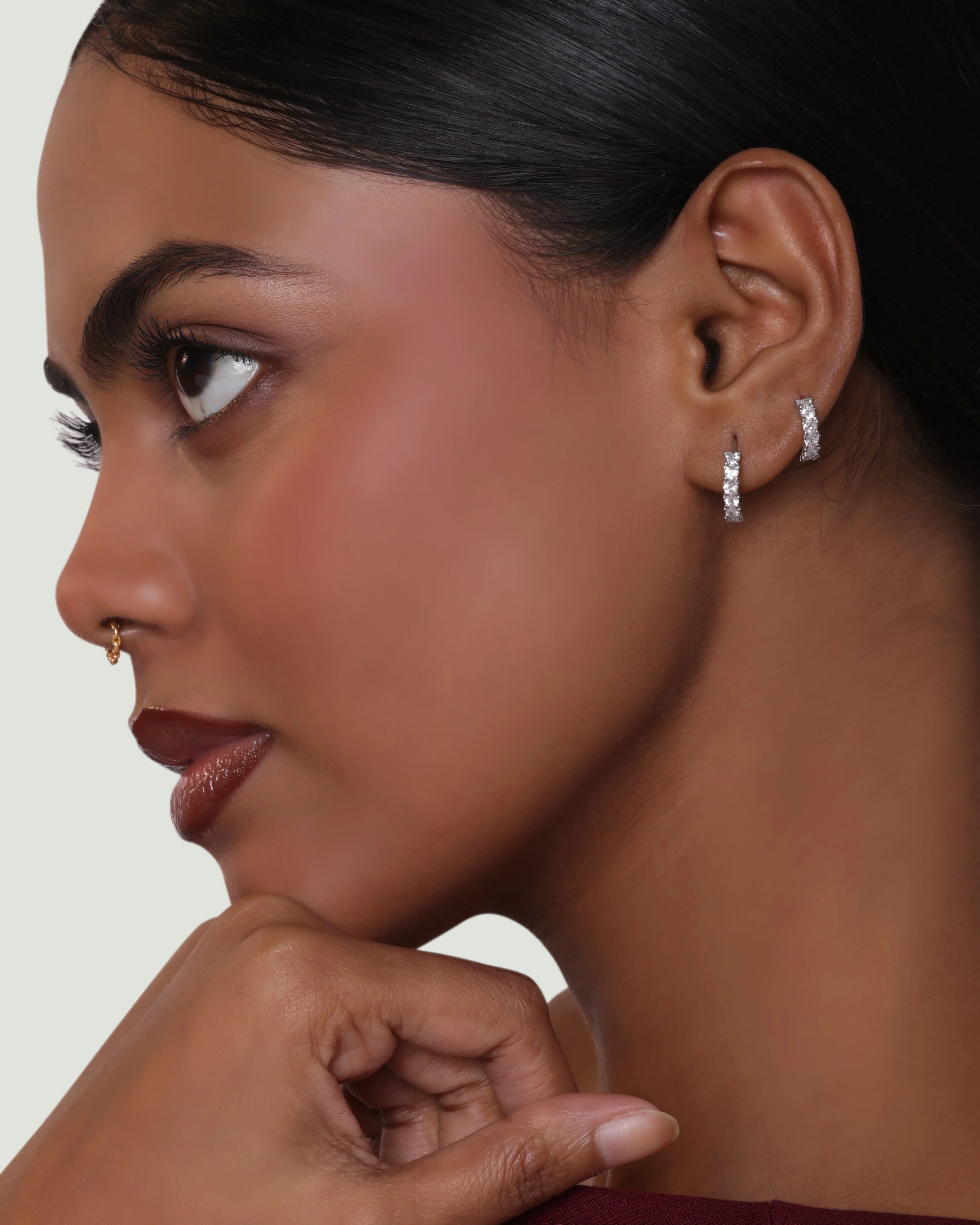 Regal Radiance Hoop Earrings - Image 2