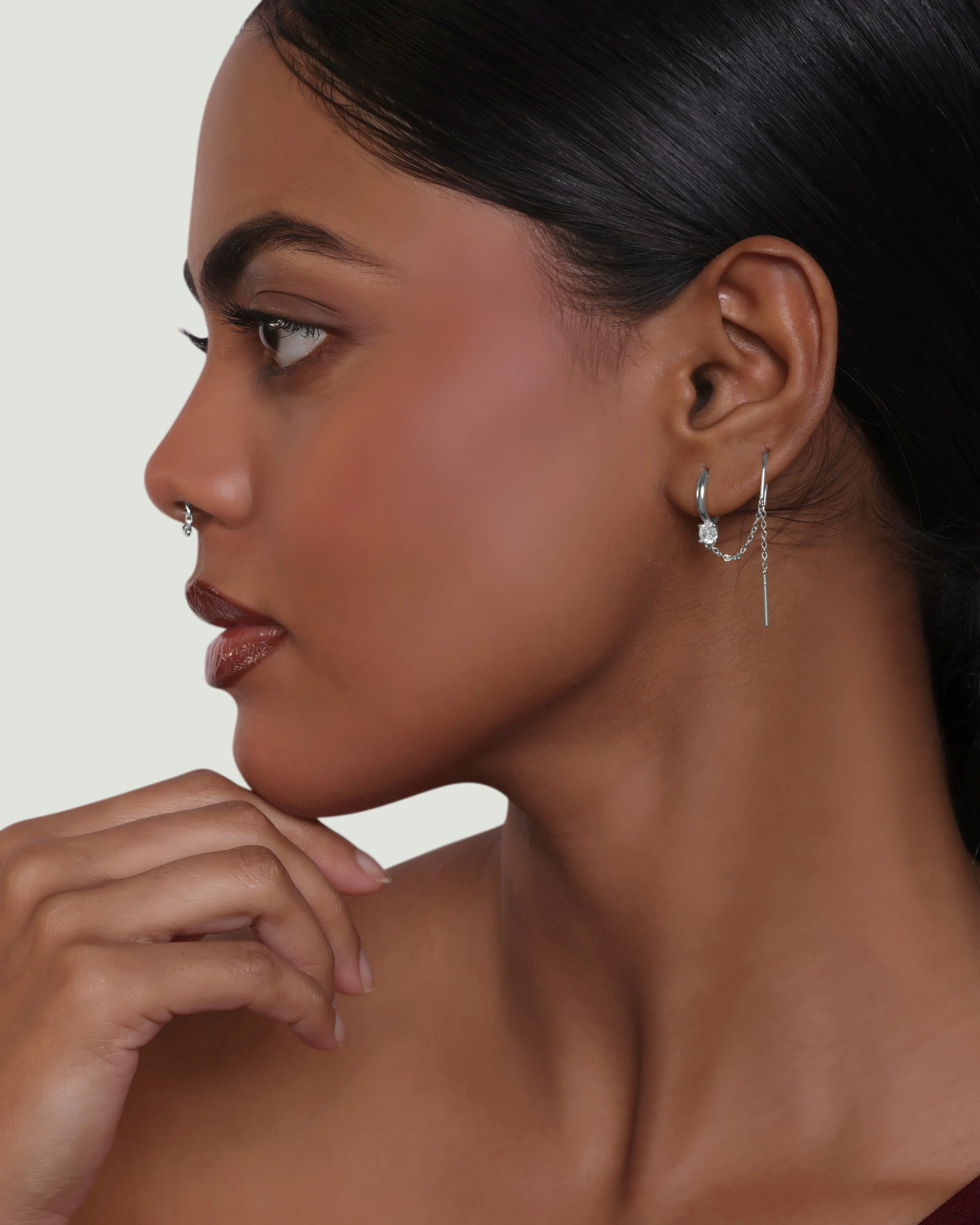 Chashni Sui Dhaga Chain Connector Earrings - Image 3