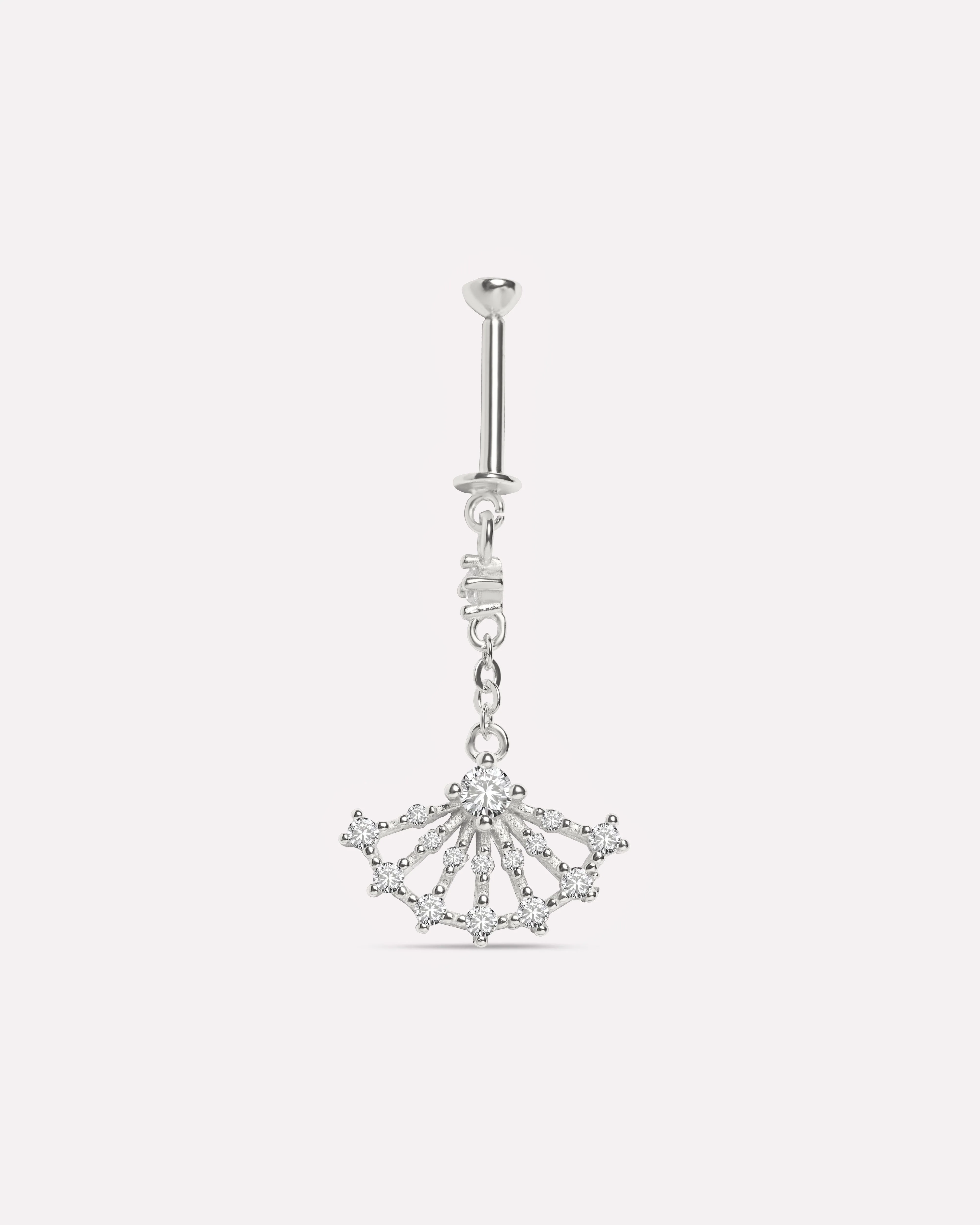Celestia Fan Drop Helix Hanging Earrings - Image 3