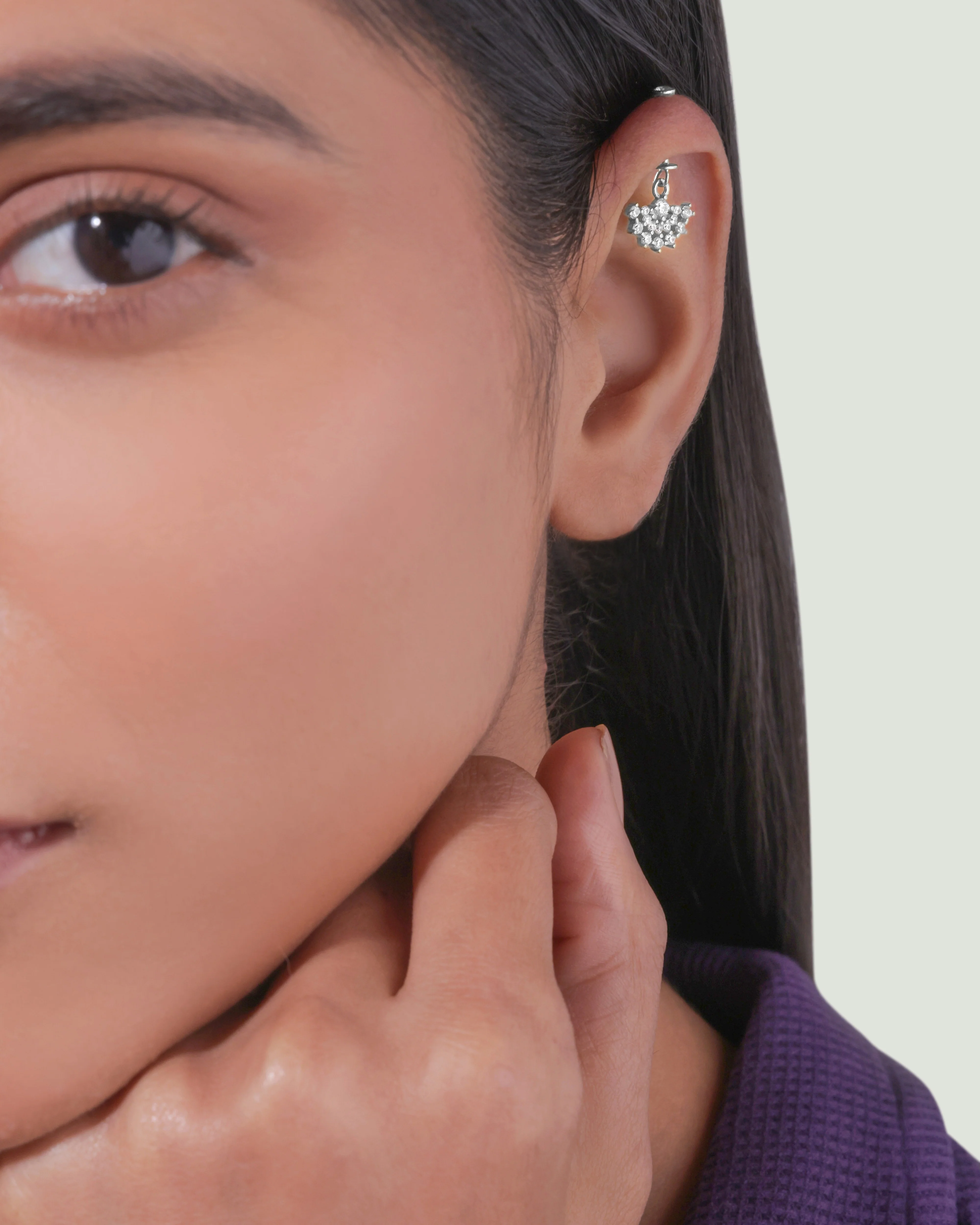 Spider's Web Helix Hanging Earrings - Image 3
