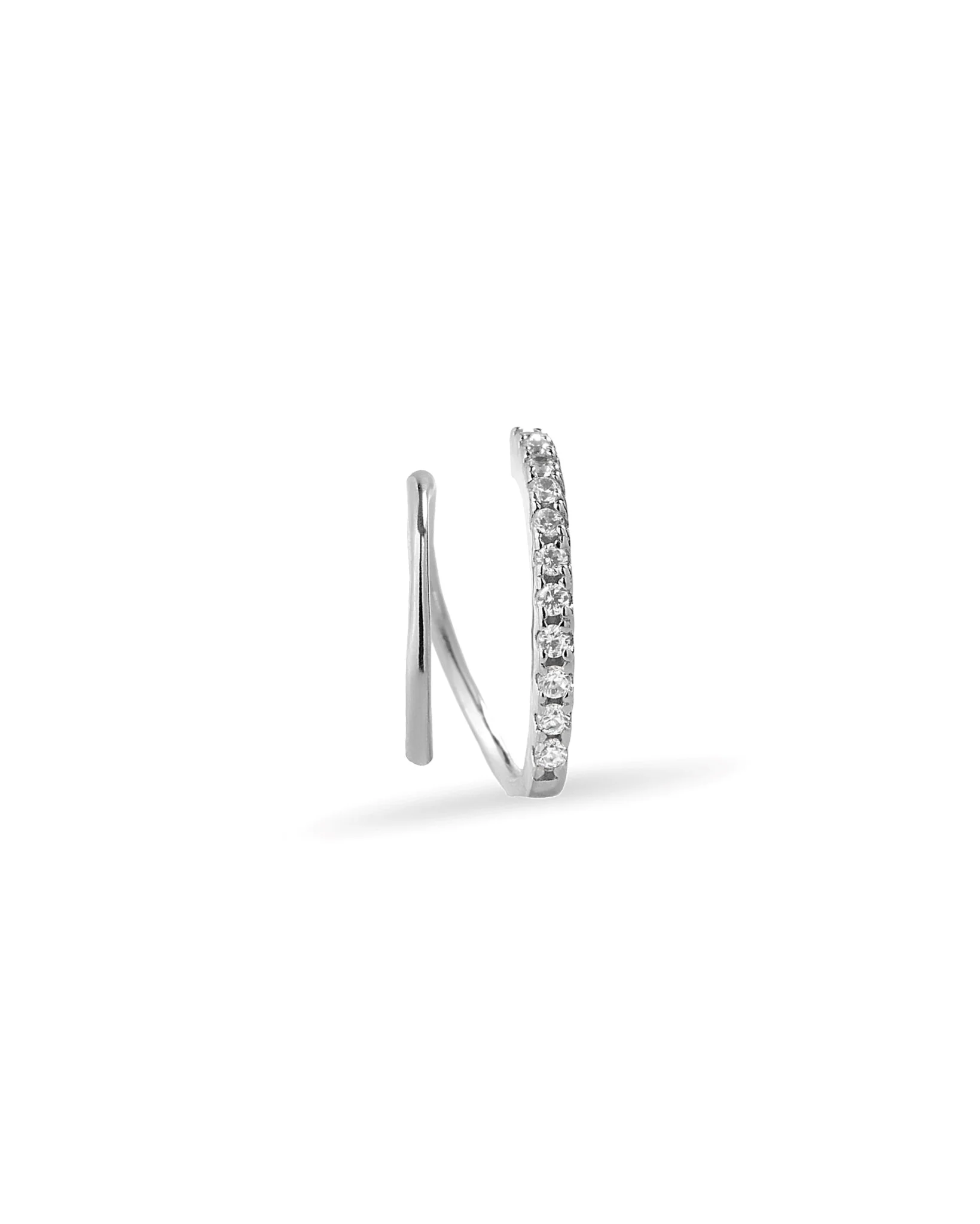 Double Wired Spiral Hoop Earrings - Image 2