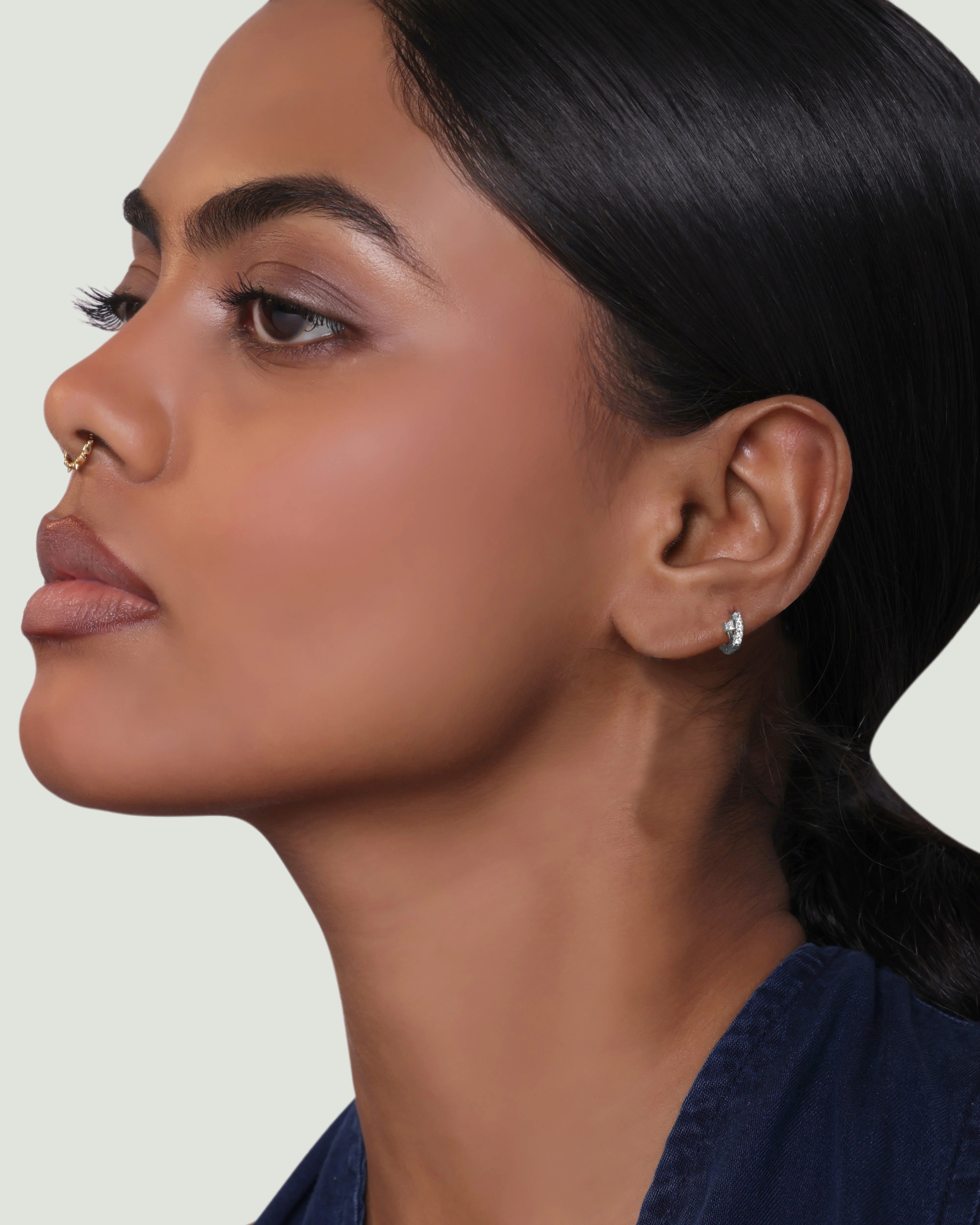 Starlight Crystal Hoop Earrings - Image 2