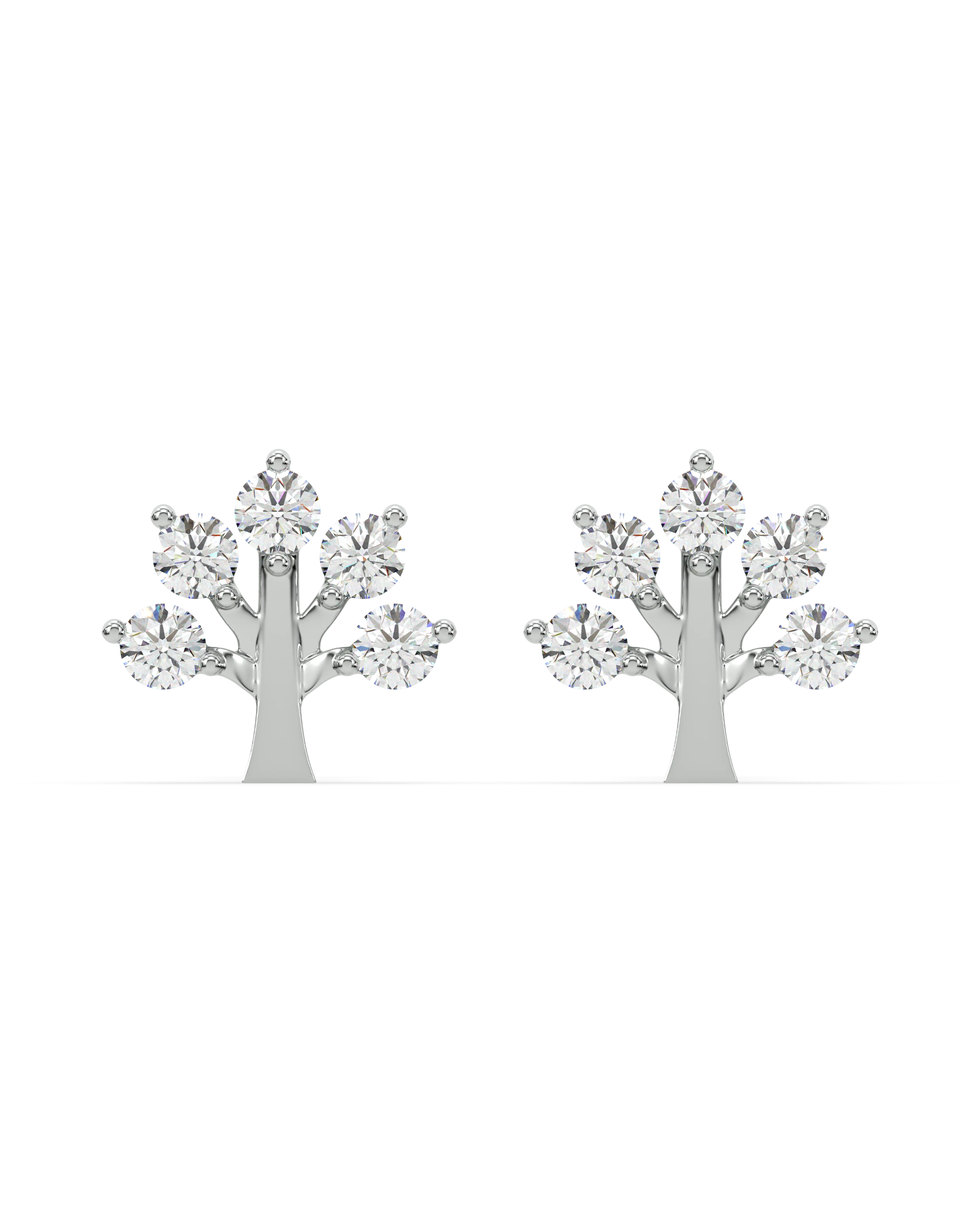 Tree Of Life - Zircon Enhanced Stud Earrings - Image 3